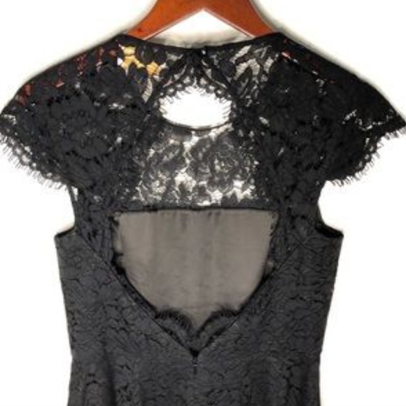 Kate Spade Rose Lace Mini Dress Black Size 8 - Picture 16 of 16